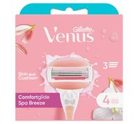 4 x Gillette Venus Spa Breeze Women's Replacement 3-Blade Razor Blade Cartridges