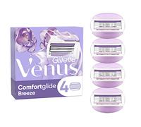 Gillette Venus Comfortglide Breeze Women's Razor Blade Refills, Pack of 4, 3 built-in blades for a smooth, close shave that lasts