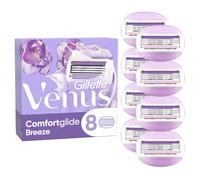 Gillette Venus Comfortglide Breeze Refills for Women, Pack of 8, Refills for Soft, Purple and Durable Hair Removal