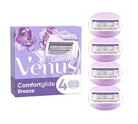 Gillette Venus Comfortglide Breeze Women's Razor Blade Refills, Pack of 4, 3 built-in blades for a smooth, close shave that lasts