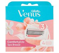Gillette Venus Comfortglide Breeze Women's Razor Blades, Spa Breeze, Gentle Close Shaving, 4 Refill Blades [Official]