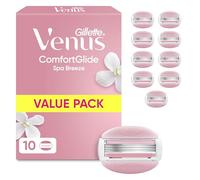 Gillette Venus Comfortglide Spa Breeze Women's Razor Blade Refills, Venus Razors for Women Refill, Pack of 10, 3 Built-in Blades for a Smooth, Close Shave That Lasts, Ladies Razors Sensitive Skin