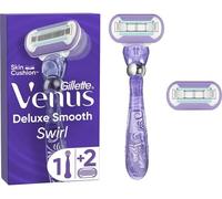 Gillette Venus Smooth Sensitive Women's Shaver with 2 Razor Blades, 3 Blades for a Close Shave, Current Version
