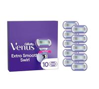 Gillette Venus Deluxe Smooth Swirl Women's Razor Blade Refills, Pack of 10, 5 durable blades to deliver an extra smooth shave that lasts