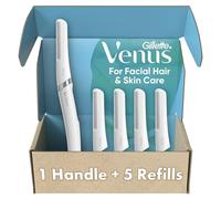 Gillette Venus Dermaplaning Tool Kit, 5 Blade Refills, Exfoliating Face Razors for Women, Eyebrow Razor, Face Razors for Women, Facial Razors, Dermaplane Razor for Women Face, Peach Fuzz Remover