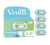 Gillette Venus Extra Smooth Razor Blades Women, Pack of 4 Razor Blade Refills, Lubrastrip with A Touch of Avocado Oils, SkinCushio