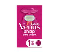 Gillette Venus Extra Smooth Snap Women's Razor + 1 Razor Blade Refills, Mini Handle, Lubrastrip with A Touch of Avocado Oils