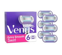 Gillette Venus Extra Smooth Swirl Women’s Razor Blade Refills, Pack of 6, 5 Durable Blades, Long Lasting Smooth Shave, SkinCushion Lubrication Strip