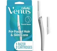 Gillette Venus Facial Razor, Exfoliating Dermaplaning Tool for Face with 2 Blade Refills | Women's Facial Shaver for Hair Removal & Flawless Skin
