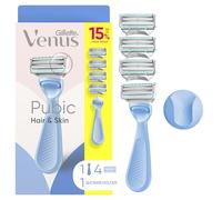 Gillette Venus for Pubic Hair and Skin, Women's Razor Handle + 4 Blade Refills