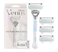 Gillette Venus for Pubic Hair and Skin, Women's Razor Handle + 4 Blade Refills