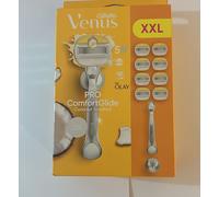 Gillette Venus ComfortGlide Women's Razor, 1 Handle & 8 Blade Refills - 5-Blade System, Smooth Close Shave, Olay Moisture Bars, Coconut Scented