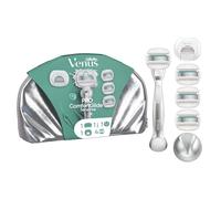 Gillette Venus Pro ComfortGlide Sensitive Women’s Razor with a Touch of Aloe, 3 Refill Razor Cartridges, Reusable Metal Handle, Shower Holder and Travel Bag
