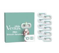 Gillette Venus Pro Smooth Sensitive Razor Blade Refills for Women, 10 Count - 5-Blade System, SkinCushion Technology, Aloe Vera Comfort, Long-Lasting Shave, Dermatologically Tested for Sensitive Skin
