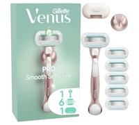 Gillette Venus Pro Smooth Sensitive RoseGold Women's Razor- 6 Blades, 5 Diamond-Like Coated Blades