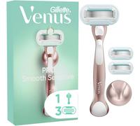Gillette Venus Pro Smooth Sensitive Women’s Razor for Sensitive Skin, 1 Refill Razor Cartridges, Reusable Metal Handle and Shower Holder