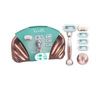 Gillette Venus Pro Smooth Sensitive Women’s Razor for Sensitive Skin, 4 Refill Razor Cartridges, Reusable Metal Handle, Shower Holder, Travel Bag