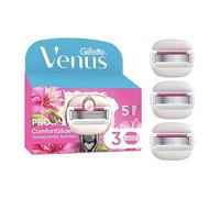 Gillette Venus Razor Blades, PRO ComfortGlide Pomegranate Scented 5 Blade Womens Razor Blades X3