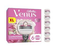 Gillette Venus Razor Blades, PRO ComfortGlide Pomegranate Scented 5 Blade Womens Razor Blades X6
