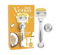 Gillette Venus Razor, PRO ComfortGlide Coconut Scented with Olay 5 Blade Women's Razor + Shower Hook