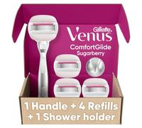 Gillette Venus, Razors for Women, Comfortglide, Womens Razor, Olay Sugarberry, Venus Razor Refills for Women, Rose Gold Metal Handle + 4 Blade Refills, Razor Blades, Razors, Womens Razors for Shaving