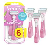 Gillette Venus Sensitive Disposable Razors, Pink, 6 count