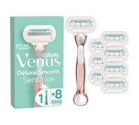 Gillette Venus Sensitive Smooth 8 Blade Refills With Platinum Handle