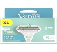 Gillette Venus Smooth Sensitive Blade Refills for Women X8, 3 Blades