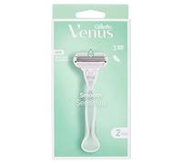 Gillette Venus Smooth Sensitive Women's Shaver with 2 Razor Blades, 3 Blades for a Close Shave, Current Version