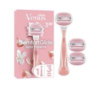 Gillette Venus ComfortGlide Women’s Razor Spa Breeze, 1 Refill Razor Cartridges, Reusable Metal Handle and Shower Holder
