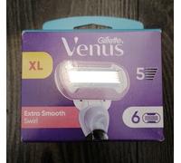 Gillette Venus Extra Smooth Swirl Women’s Razor Blade Refills, Pack of 6, 5 Durable Blades, Long Lasting Smooth Shave, SkinCushion Lubrication Strip