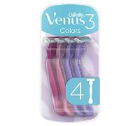 Gillette Venus3 Disposable Razor for Women with 3 Blades and Moisture Strip, Pack of 4 Razors