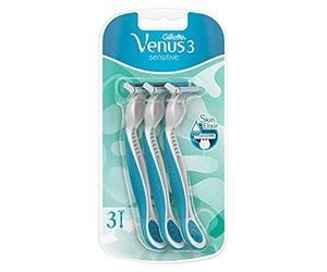 Gillette Venus3 Sensitive Disposable Razor for Women 3 Units