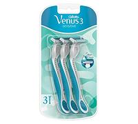 Gillette Venus3 Sensitive Disposable Razor for Women 3 Units | Women's razor with comfortable blades, dermatologically tested for sensitive skin