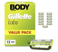 GilletteLabs Body + Intimate Razor Blade Refills, 12 Cartridges