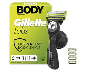 GilletteLabs Body + Intimate Razor for Men, 1 Handle & 5 Cartridges