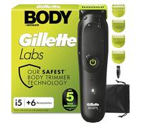 GilletteLabs i5 Body + Intimate Hair Trimmer for Men Featuring SkinFirst Technology, Waterproof Body Groomer for Men, 1 Precision Trimming Attachments, Lithium Ion Battery Powered