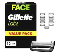 Gillette Labs Razor Blades Men, Gillette Razors for Men, Pack of 12 Razor Blade Refills, Compatible with GilletteLabs with Exfoliating Bar and Heated Razor, Mens Razors, Gillette Blades