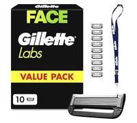 GilletteLabs Razor Blades for Men, Pack of 10, Includes Key Chain