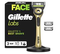 GilletteLabs with Exfoliating Bar, Razor for Men Champion Gold Edition, 1 Handle - 3 Blades, Includes Premium Magnetic Stand