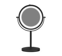 Gillian Jones - Table Mirror w. Strong LED Light - Mat Black