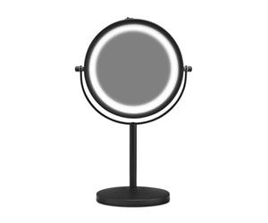 Gillian Jones - Table Mirror w. Strong LED Light - Mat Black