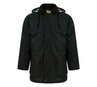 Gillicci MENS WAX COUNTRY PADDED COUNTRY OUTDOOR SHOOTING FISHING FARMING HUNTING TRENCH JACKET COAT (UK, Alpha, 4XL, Plus, Regular, OLIVE GREEN)