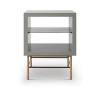 Gillmore Alberto Side Tables - Grey - Brushed Brass