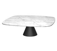 Gillmore Oscar Square Coffee Tables - White Marble - Black Matt Powder - Large