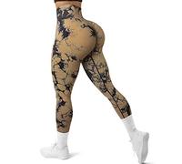GILLYA Women's Scrunch Butt Lifting Leggings Seamless Tie Dye Workout Leggings Gym High Waisted Booty Lift Pants, 1# Upgrade Tie Dye Blackbrown, M