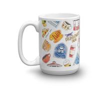 Gilmore Girls All Over Print Wrap Mug - Officially Licensed Ceramic 15oz Coffee & Tea Mug, Gift for TV Show Fans & Collectors