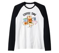 Gilmore Girls Coffee Time Cup Logo Collection Raglan Baseball Tee