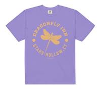 Gilmore Girls Dragonfly Inn Comfort Colors Purple Short Sleeve T-Shirt - Gift for TV Show Fans & Collectors (UK, Alpha, S, Regular, Regular, Purple)