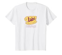 Gilmore Girls Luke's Connecticut Logo T-Shirt, Youth, White, Large